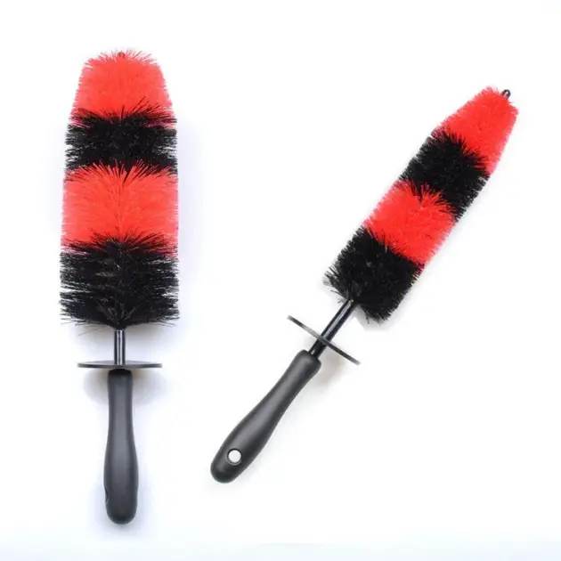 Viberis - Alloy Brush (Set Of 2 Pcs) - Red & Black