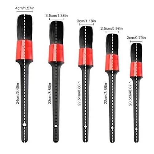 Viberis - Detailing Brush Set Of 5 (Red & Black) - Image 4