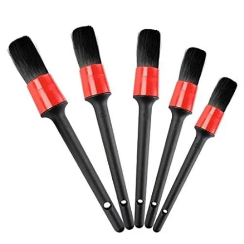 Viberis - Detailing Brush Set Of 5 (Red & Black)