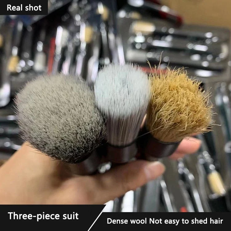 Viberis - Premium Set Of 3 Pcs Brush (Black) - Image 2