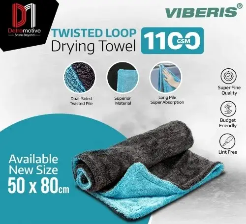 VIBERIS - DRYING TOWEL 1100GSM 80X50CM