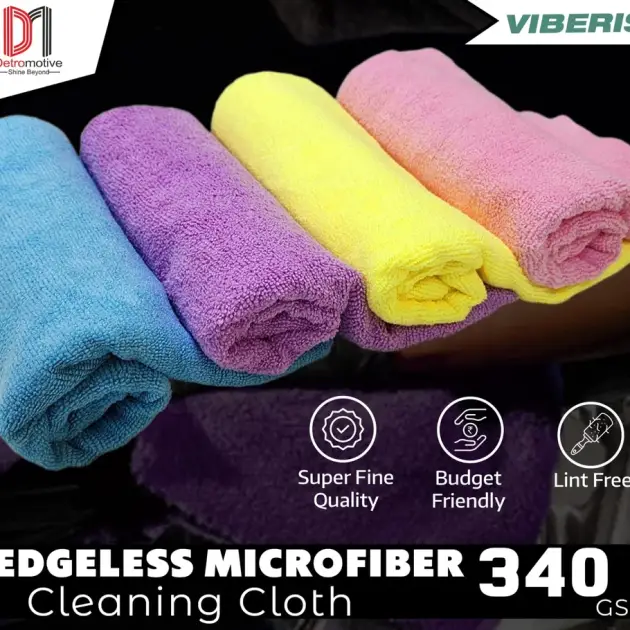 Viberis 340 GSM Edgeless Microfiber Cloths 40x40 Cm