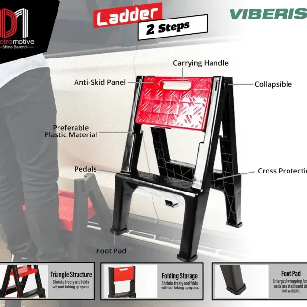 Viberis Detailing 2 Steps Ladder